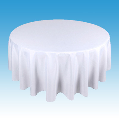 white round table linens